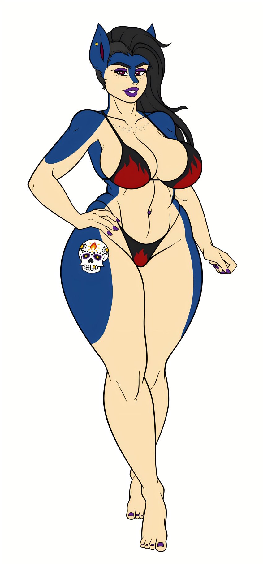 big_ass big_breasts bikini generation_2_pokemon luchodraws nintendo pokémon_(species) pokemon pokemon_(species) pokemorph quilava wiitenuant