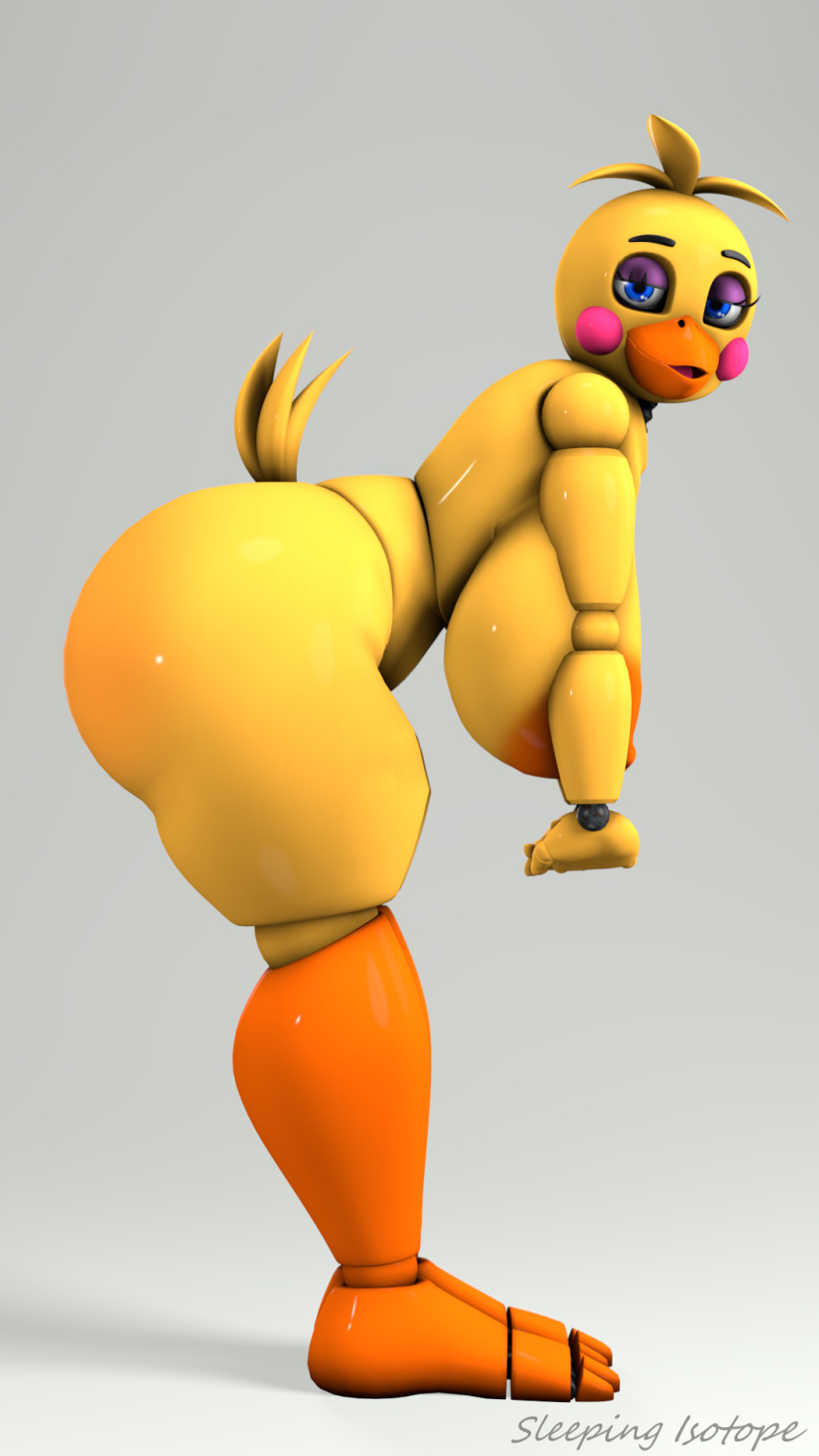 3d 3d_(artwork) avian bird breasts chicken digital_media_(artwork) female five_nights_at_freddy's five_nights_at_freddy's_2 galliform gallus_(genus) hi_res humanoid machine phasianid pose robot scottgames sleeping_isotope solo source_filmmaker toy_chica_(fnaf) video_games