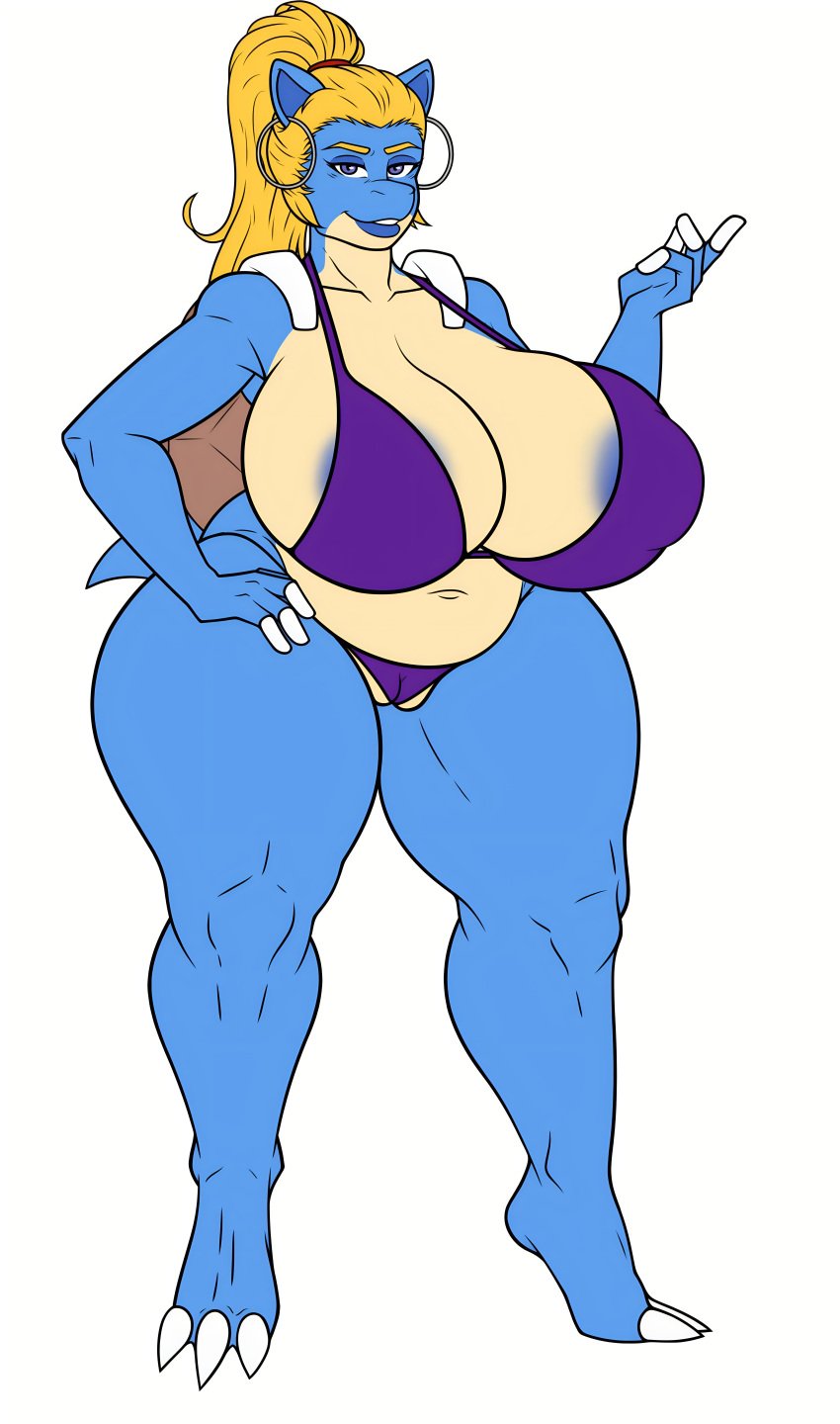 big_ass big_breasts bikini blastoise generation_1_pokemon luchodraws nintendo pokémon_(species) pokemon pokemorph purple_bikini venus_body wiitenuant