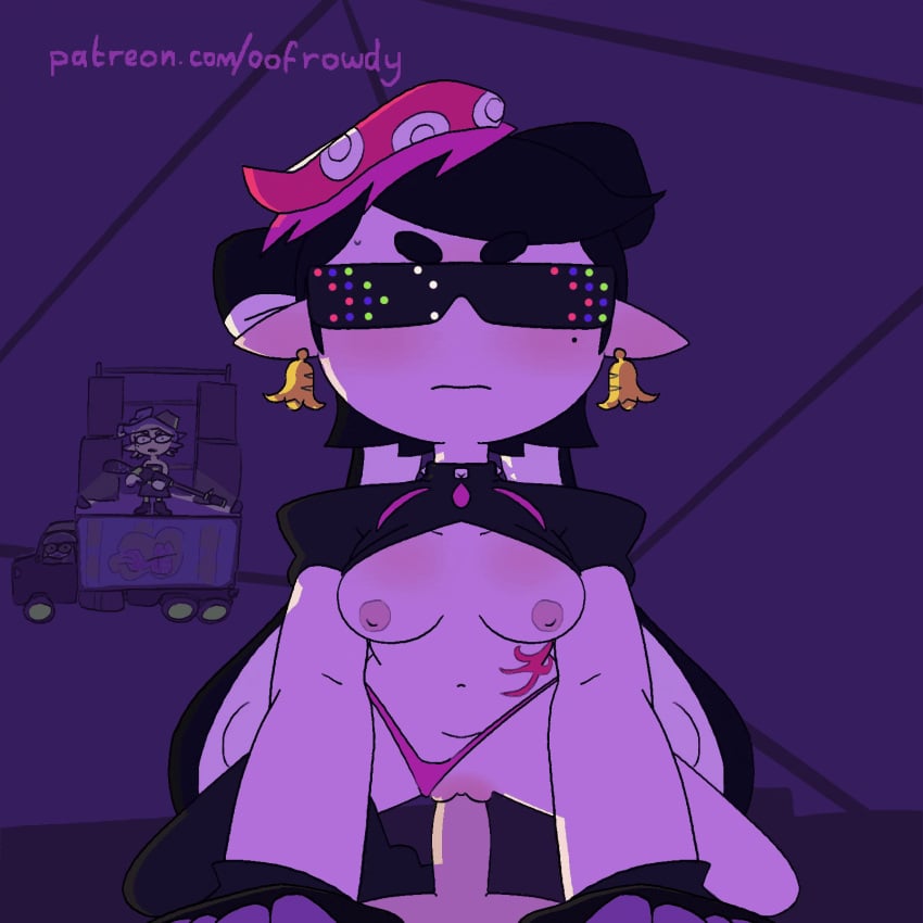 1boy 1girls animated areola arm_support beauty_mark black_clothing black_fingerless_gloves black_gloves black_hair black_handwear blush bodily_fluids bouncing_breasts breasts callie_(splatoon) cephalopod clothed clothed_sex clothing clothing_aside cowgirl_position ear_piercing eyewear female female_focus female_on_top female_penetrated fingerless_gloves first_person_view from_front_position genitals gloves hair hairless_pussy handwear hi_res humanoid humanoid_pointy_ears hypno_shades_(splatoon) inkling kneeling light-skinned_female light-skinned_male light_body light_skin long_hair looking_at_viewer male male/female male_penetrating male_penetrating_female male_pov marie_(splatoon) marine medium_breasts mind_control mole_under_eye mollusk navel nintendo nipples octarian_tattoo octo_callie on_bottom on_top oofrowdy panties panties_aside penetration penile penile_penetration penis penis_in_pussy piercing pseudo_hair pussy sex short_hair splatoon splatoon_(series) splatoon_2 splatoon_2:_octo_canyon spread_legs spreading squid_sisters_(splatoon) sunglasses sweat tech_control tentacle tentacle_hair tinted_eyewear underwear underwear_aside vaginal_penetration video_games white_hair