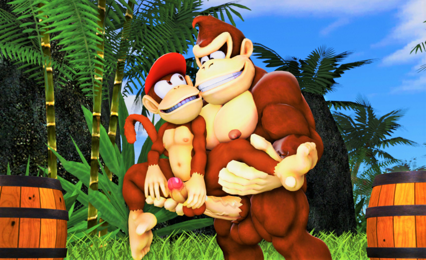 3d_(artwork) abs anal anal_sex anthro anthro_on_anthro anthro_penetrated anthro_penetrating anthro_penetrating_anthro anthrofied balls ballsack bara boner bottomless bottomless_male completely_nude completely_nude_male diddy_kong donkey_kong donkey_kong_(series) dr.ivopingasnik erect_nipples erect_penis erection gay gay_sex humanoid humanoid_genitalia humanoid_penis looking_at_partner male male/male male_only male_penetrated male_penetrating male_penetrating_male muscular muscular_anthro muscular_male nipples nude nude_male pecs pectorals penetration penis penis_out sfm size_difference source_filmmaker veiny veiny_penis yaoi