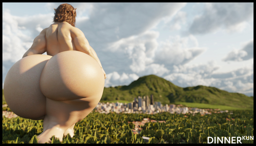 1girls 2019 3d absurd_res absurdres arya_nielson ass big_ass brown_hair city digital_media_(artwork) dinner-kun elf elf_ears elf_female female giant_ass giantess gigantic_ass hi_res highres huge_ass hyper hyper_ass medium_hair muscles muscular muscular_female nude nude_female pointy_ears thick_ass thick_thighs watermark