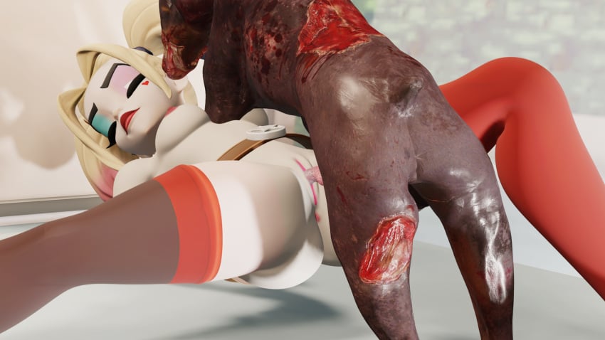 1girls 3d batman_(series) call_of_duty canine dc dc_comics dog ear_licking harley_quinn harley_quinn_(multiversus) hellhound knot multiversus outside pink_anus pink_pussy rape sleeping sleeping_sex zombie zombie_dog zoophilia