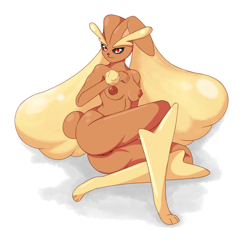 anthro female hi_res humanoid lagomorph leporid lopunny lying mammal miragepotato nintendo on_side pokémon_(species) pokemon pokemon_(species) rabbit video_games