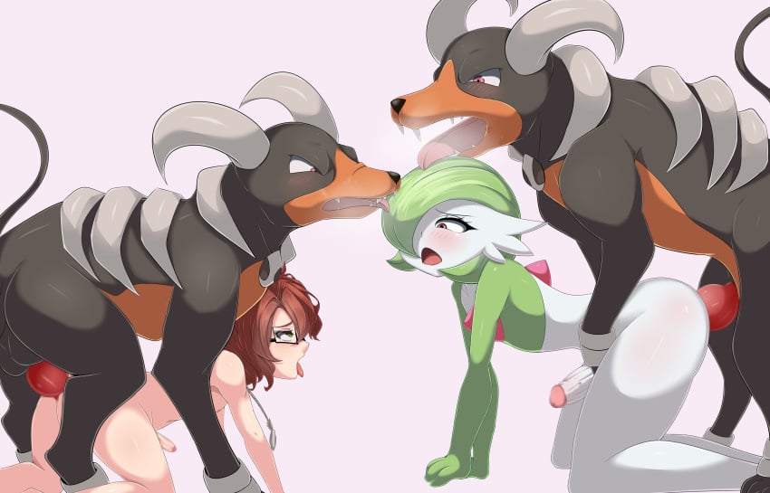 absurd_res anal anal_sex ass blush censored eyewear eyewear_only feral feral_penetrating feral_penetrating_human feral_penetrating_humanoid gardevoir genitals girly glasses glasses_only group hi_res houndoom human human_on_feral human_penetrated humanoid humanoid_genitalia humanoid_on_feral humanoid_penetrated humanoid_penis ikunsfw17 interspecies male male/male male_gardevoir male_penetrated male_penetrating male_penetrating_male mammal nintendo nude open_mouth penetration penis pokémon_(species) pokemon pokemon_(species) pokephilia sex simple_background tongue tongue_out video_games white_background zoophilia