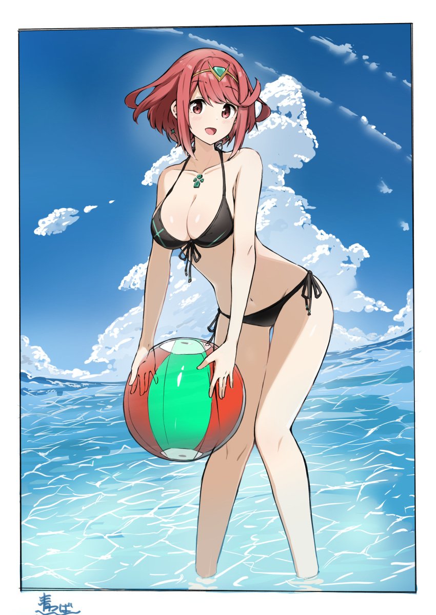 1girls aotsuba breasts female female_only looking_at_viewer nintendo open_mouth pyra solo xenoblade_(series) xenoblade_chronicles_2