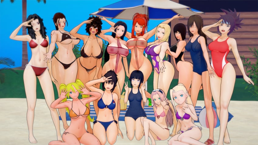 6+girls ayame_(naruto) big_breasts black_hair blue_eyes bra breasts curly_hair female female_focus female_only green_eyes happy harem haruno_sakura hyuuga_hinata ino_yamanaka inuzuka_hana inuzuka_tsume k_artist kurenai_yuhi looking_at_viewer looking_pleasured mikumikudance mitarashi_anko mmd multiple_girls naruko naruto naruto_(classic) outdoors outside panties pleasure_face pleasured purple_hair red_hair rule_63 sakura_haruno sasuke_uchiha sasuko sexy_no_jutsu shizune smile smiling smiling_at_viewer taking_photo taking_picture tsunade uchiha_mikoto uchiha_sasuke uzumaki_kushina uzumaki_naruto v yamanaka_ino yellow_hair yuuhi_kurenai