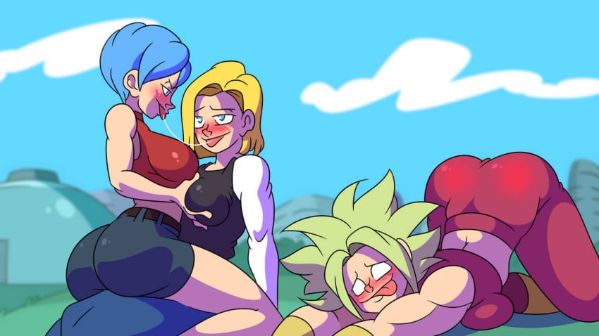 android_18 ass boobs bulma_briefs clothing dragon_ball dragon_ball_super dragon_ball_z kefla kishinpain legendary_super_saiyan super_saiyan super_saiyan_2 tits yuri