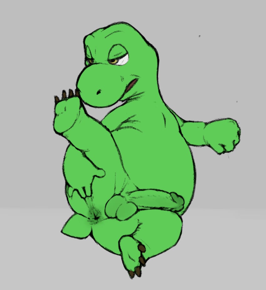 anthro anus ass balls dreamworks erection genitals hi_res humanoid_genitalia humanoid_penis male nivy_(artist) over_the_hedge paramount_pictures penis reptile scalie slightly_chubby solo spread_anus spreading turtle verne_(over_the_hedge)