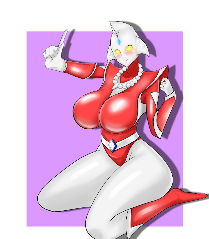 big_breasts blush breasts large_breasts smile smiling_at_viewer thick thick_thighs ultraman_(franchise) ultrawoman_beth voluptuous wide_hips yano_(artist)