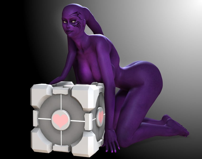 3d crossover jolene_kayla portal_(series) star_wars twi'lek weighted_companion_cube