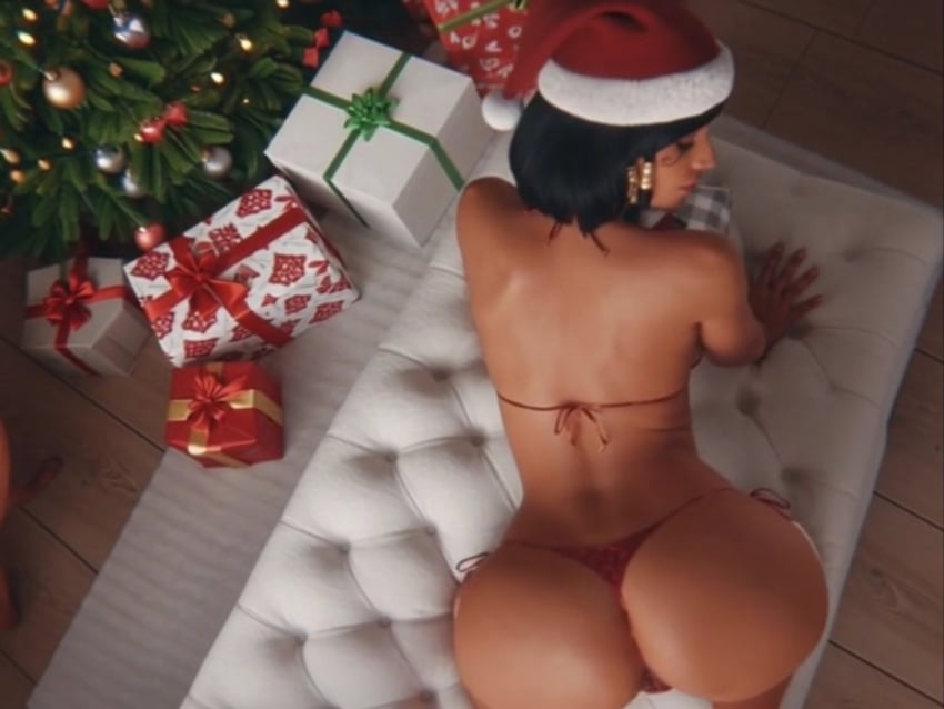 1girls 3d ai_assisted apple_butt arhoangel ass big_ass bikini blender christmas christmas_hat christmas_present christmas_tree clothing dark-skinned_female dark_skin edit edited egyptian egyptian_female female gift_box human mikaelya no_pubes no_watermark overwatch panties pharah photoshop pom_hat pov red_bikini red_clothing red_hat red_panties thick_thighs thong