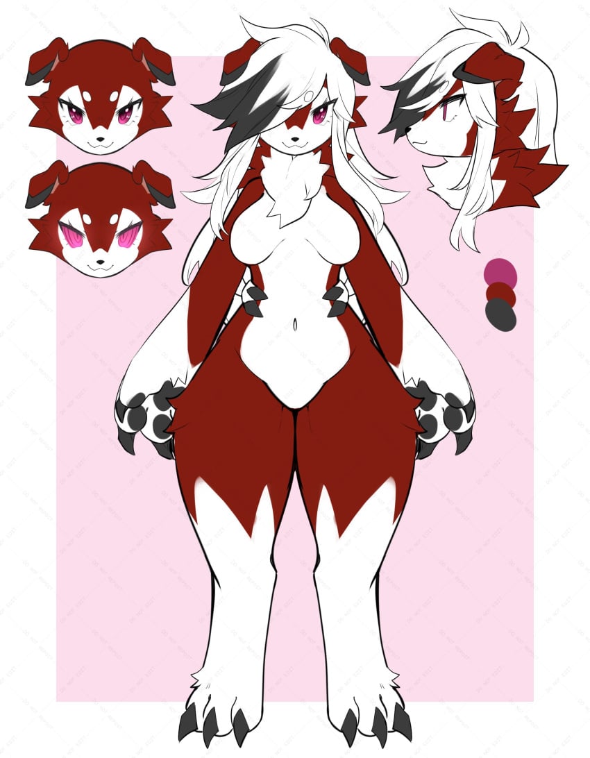 big_breasts breasts female furry kitsuneten lycanroc midnight_lycanroc pokémon_(species) pokemon tagme thick_thighs wide_hips