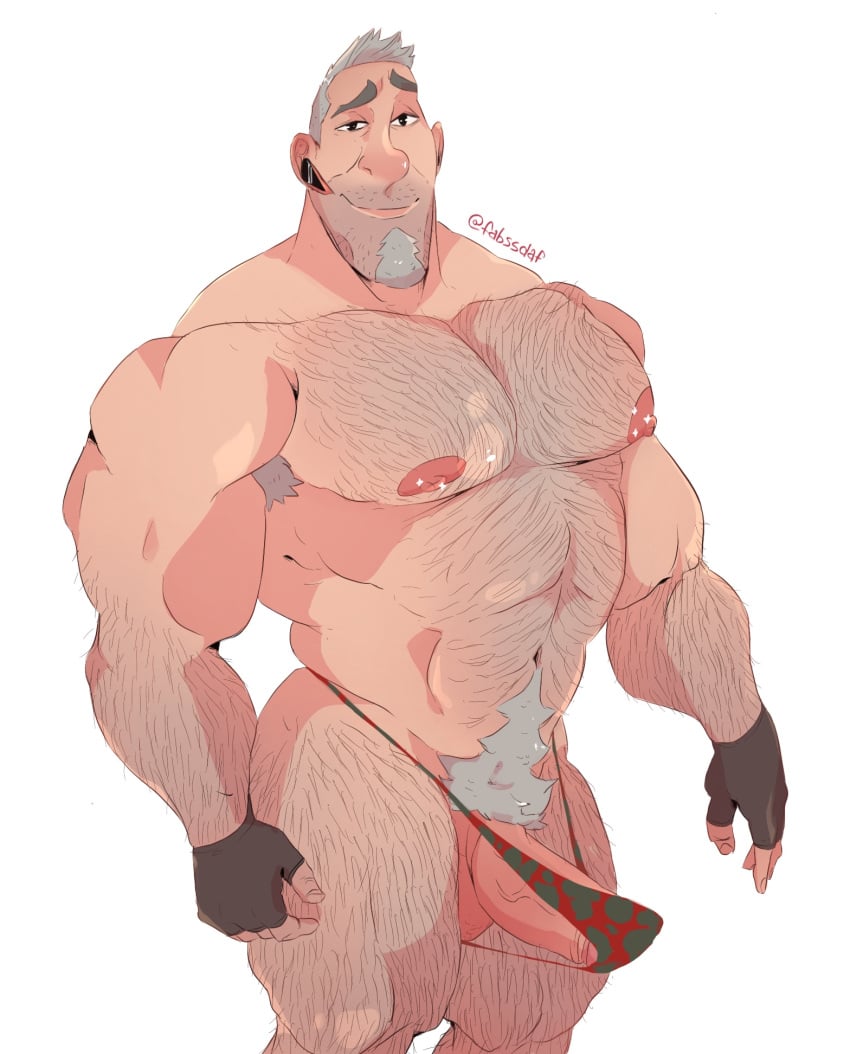 arthur_christmas christmas fabssdaf hairy male male_focus male_only muscular muscular_male steve_claus thong