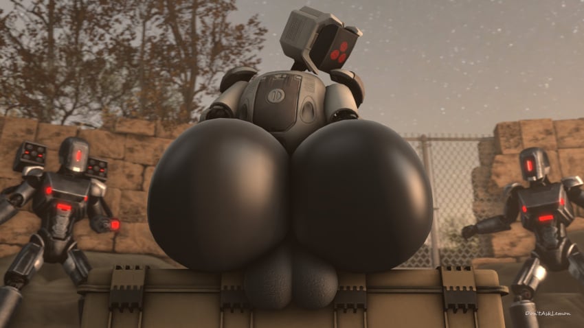 1boy big_ass big_balls big_butt d.a.r don'tasklemon dontasklemon faceless_forefront gay heavy_balls looking_at_viewer looking_back robot robot_boy sitting tagme thick_ass thick_thighs