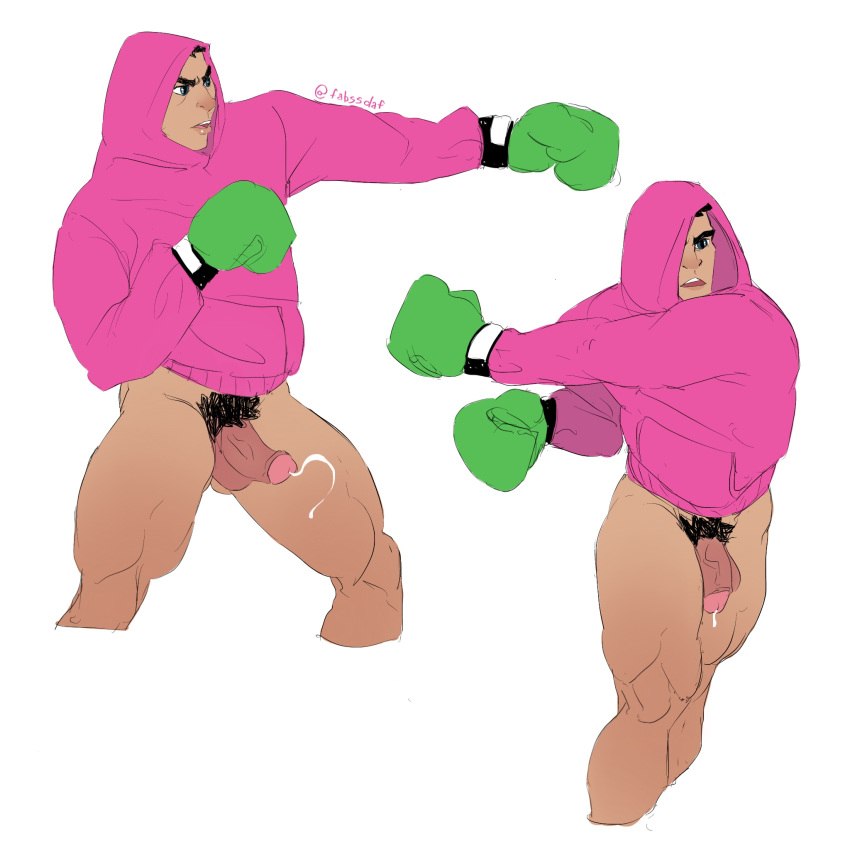 boxing_gloves fabssdaf hoodie little_mac male male_focus male_only precum punch_out