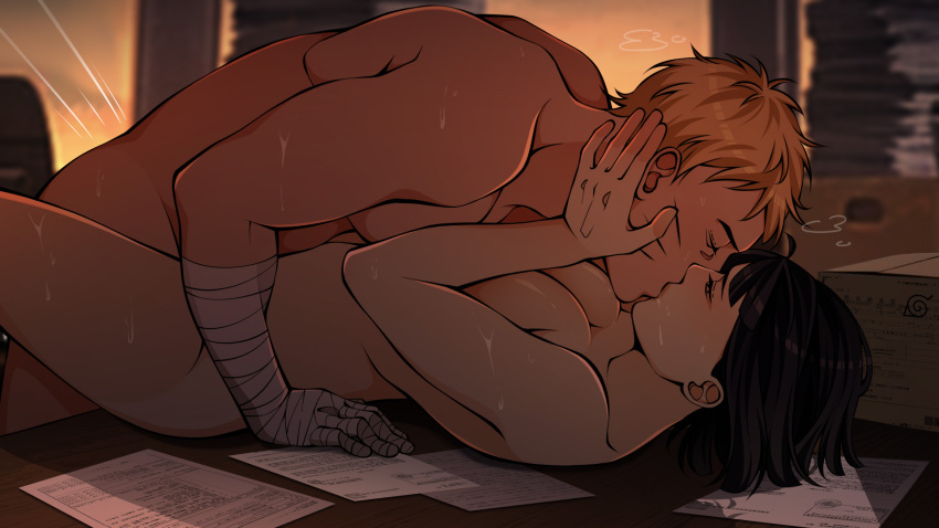 alternate_version_available boruto:_naruto_next_generations couple hyuuga_hinata kissing meow_meow naruto naruto_(series) nude office_sex sex sweat uzumaki_naruto