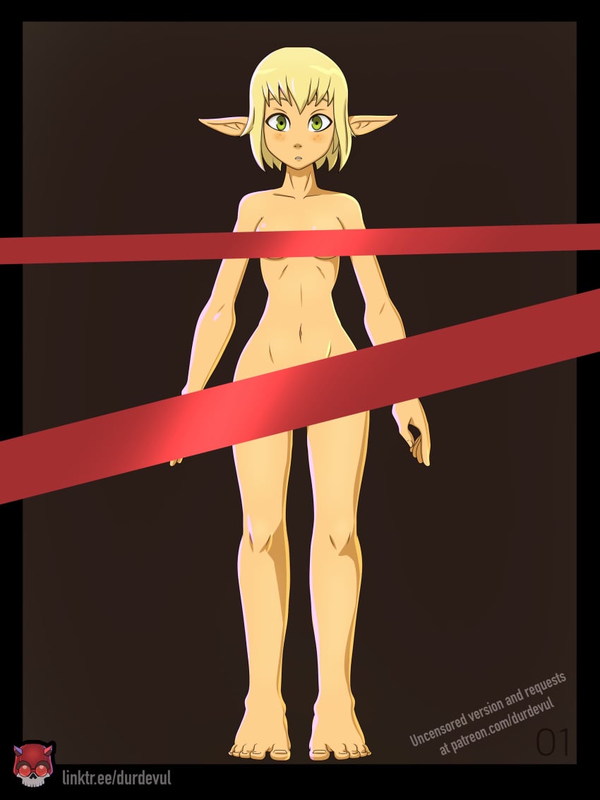 censored cra durdevul elf elf_ears elf_female elf_girl evangelyne female patreon pointy_ears wakfu