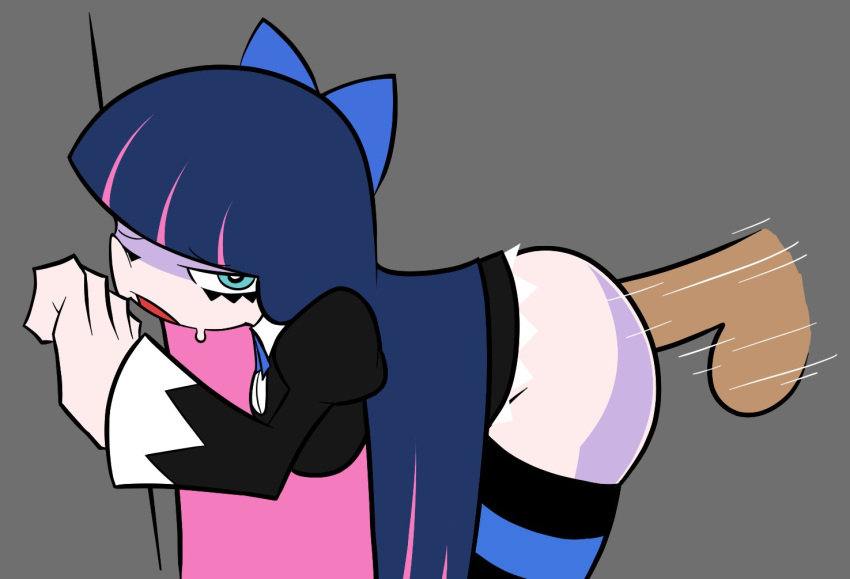 anal anal_penetration anal_sex ass bare_ass big_ass buttsex female floating_penis max0ke max0ke_(artist) maxoke_(artist) one_eye_closed panty_&_stocking_with_garterbelt penetration stashamber_(artist) stocking_anarchy stockings wall wall_(structure)