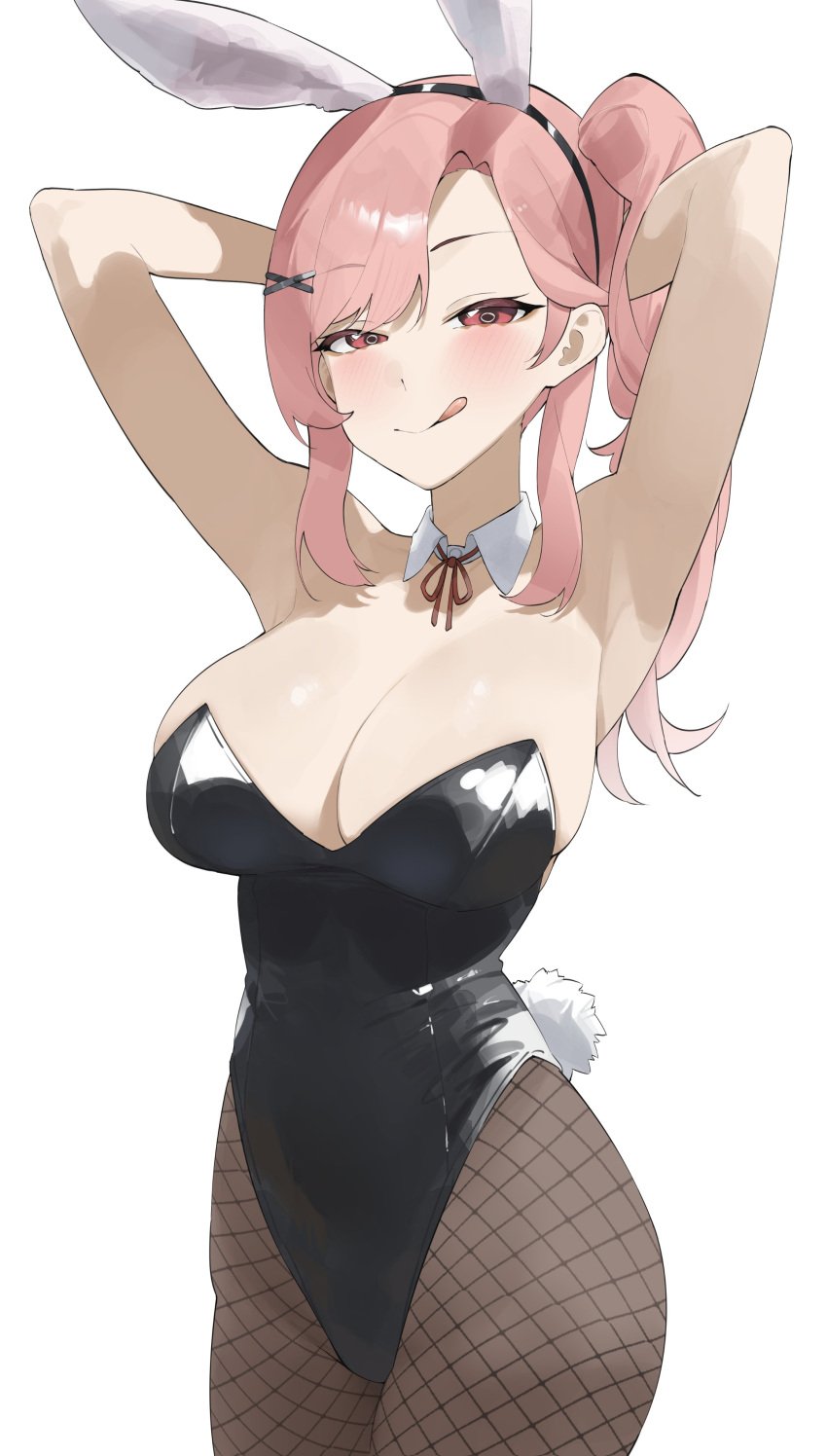 1girls absurd_res absurdres armpits arms_above_head arms_up belly belly_button black_hairband black_legwear black_leotard black_pantyhose black_topwear blush blush_face blush_lines blushed_face blushing_at_viewer blushing_face blushing_female breasts bunny_ears bunny_tail busty busty_female busty_girl byeon_dha cleavage closed_mouth_smile collar collarbone curvy curvy_body curvy_female curvy_figure curvy_hips dot_nose elbows excited excited_expression excited_face excited_female eyebrows_visible_through_hair female female_focus female_only fishnet_legwear fishnet_pantyhose full_body grin groin hair_pin hairband hairpin hairpins hand_on_hair hand_on_head hand_on_own_hair hand_on_own_head hands_above_head hands_up high_resolution highres horny horny_expression horny_eyes horny_face horny_female horny_females horny_smile hourglass_figure indie_virtual_youtuber large_breasts lean_body lean_figure legs legs_together legwear leotard light-skined_female light-skinned light-skinned_female light_skin light_skin_female light_skinned light_skinned_female long_hair looking_at_viewer narrow_waist navel nini_yuuna pantyhose parted_bangs pink_eyebrows pink_eyes pink_eyes_female pink_hair pink_hair_female playboy_bunny ponytail shoulders side_ponytail sidelocks simple_background slender_body slender_waist slim_girl slim_waist smile smiley_face smiling smiling_at_viewer smirk smug smug_expression smug_eyes smug_face smug_grin smug_smile solo standing thick_thighs thighs thin_waist tongue tongue_out topwear virtual_youtuber white-skinned_female white_background white_bunny_ears white_collar white_skin wide_hips