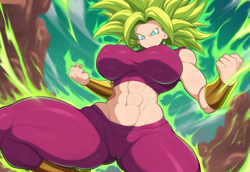 1girl 1girls 2024 2d 2d_(artwork) abs ai_generated alien alien_girl anime_girl big_breasts big_thighs breasts breedable cameltoe caulifla dragon_ball dragon_ball_super energy female female_only female_saiyan full_color fully_clothed fusion_character green_energy green_hair huge_breasts kale kefla light_green_hair mullon muscular muscular_female no_penetration novelai saiyan saiyan_girl solo solo_female spandex super_saiyan tournament_of_power