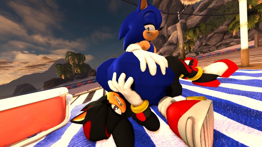 2boys 2males anthro ass ass_focus beach beach_towel big_ass big_butt bubble_ass bubble_butt butt_focus doppoarts femboy furry hedgehog huge_ass huge_butt hyper_ass pinned pinned_down pinned_under_ass sega shadow_the_hedgehog sonic_(series) sonic_the_hedgehog sonic_the_hedgehog_(series)