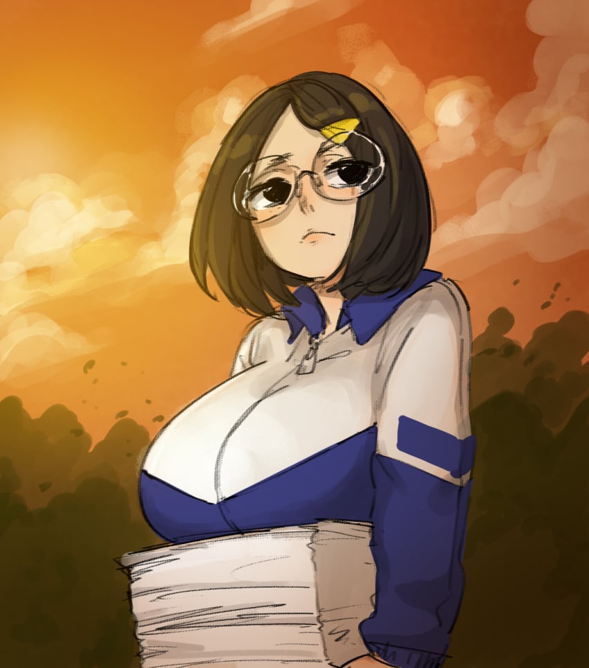 1girls big_breasts breasts breasts busty curvaceous curvy curvy_body curvy_female curvy_figure enormous_breasts female female_focus glasses huge_breasts large_breasts original original_character schoolgirl voluptuous xshuai