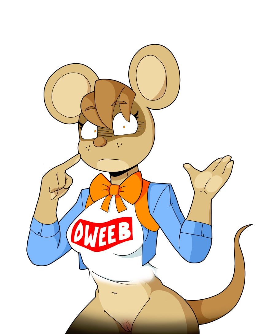 bottomless fazbear_fanverse manora_(popgoes) mouse popgoes pussy shirt vagina zhenai