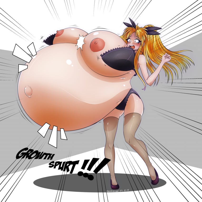 1girls belly_bigger_than_body blush breasts_bigger_than_head breasts_bigger_than_torso enormous_breasts fate_testarossa gigantic_breasts growth growth_(enlargement) huge_breasts hyper hyper_belly hyper_breasts mahou_shoujo_lyrical_nanoha mahou_shoujo_lyrical_nanoha_strikers marrazan massive_breasts snap surprised tagme torn_clothes torn_clothing