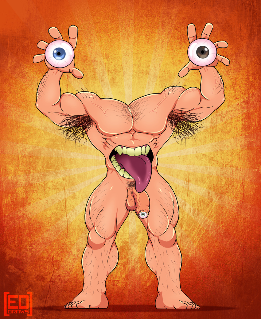 1boy aaahh!!!_real_monsters abs armpit_hair balls ballsack body_hair ed_draws foreskin foreskin_folds heterochromia humanoid humanoid_penis intact krumm male male_only male_pubic_hair monster muscular_male nickelodeon nude_male pecs penis scrotum semi-erect testicles tongue tongue_out veiny_penis