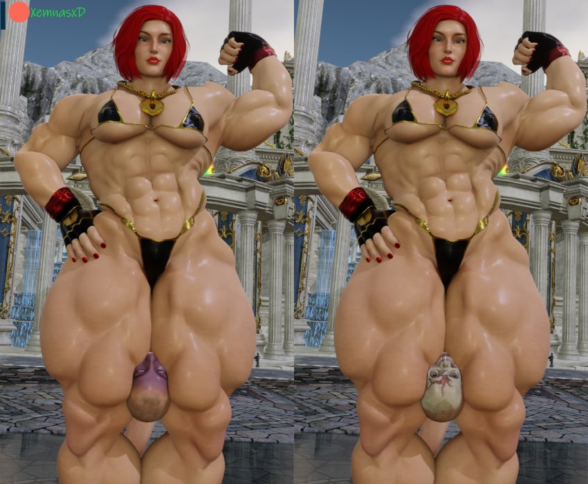 3d amazon crushing domination femdom head_between_thighs head_crushing headscissor headscissors marisa_rossetti mixed_wrestling muscular muscular_female muscular_thighs size_difference street_fighter street_fighter_6 wrestling xemnasxd