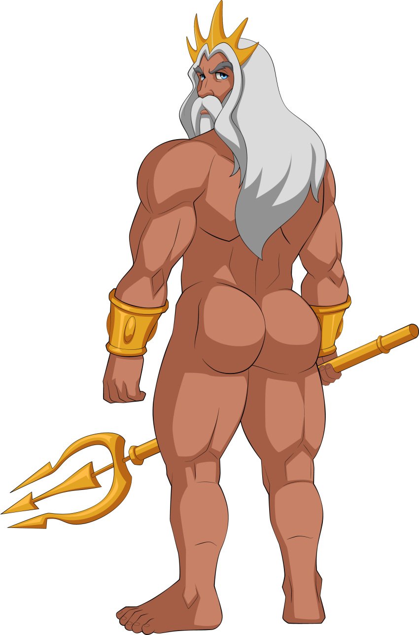 ass backside dilf disney human king_triton male_only muscle muscular_male sparksstars the_little_mermaid