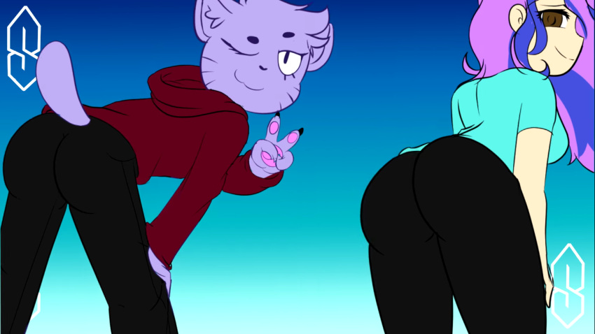 animation_meme_community ass bent_over big_ass big_butt furry katzun