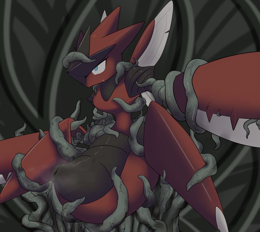 ambiguous_gender animal_genitalia arthropod_abdomen arthropod_abdomen_cloaca arthropod_abdomen_genitalia cloaca genitals hi_res mega_evolution mega_scizor nintendo pokémon_(species) pokemon scizor sewage_aqua solo_focus steam video_games vine_tentacles