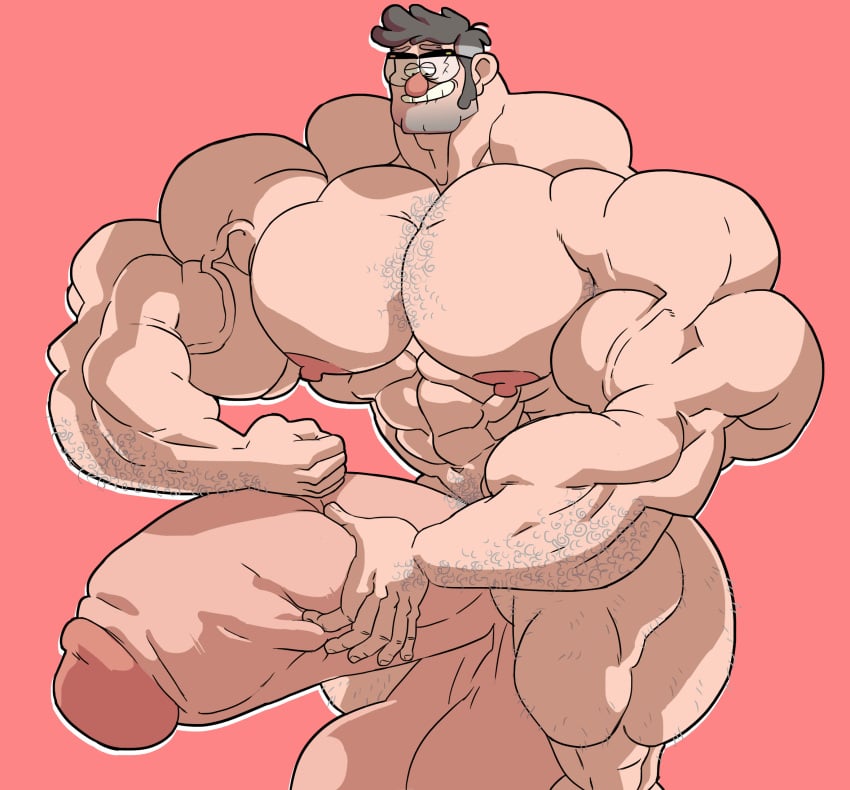 1boy 2019 6_fingers abs balls bara biceps biting_own_lip body_hair boner cleft_chin commission commissioner_upload disney disney_channel erection flexing_bicep gay gravity_falls gray_hair grin hairy_arms hairy_chest hairy_legs huge_balls huge_cock huge_muscles human human_only hyper hyper_balls hyper_genitalia hyper_muscles hyper_penis hyper_testicles leaning_forward looking_at_penis male male_focus male_masturbation male_only masturbation multi_digit multi_finger muscular_arms muscular_legs muscular_male muscular_thighs nipples nude older pecs penis pubic_hair remert smile solo stanford_pines stroking_penis testicles veins