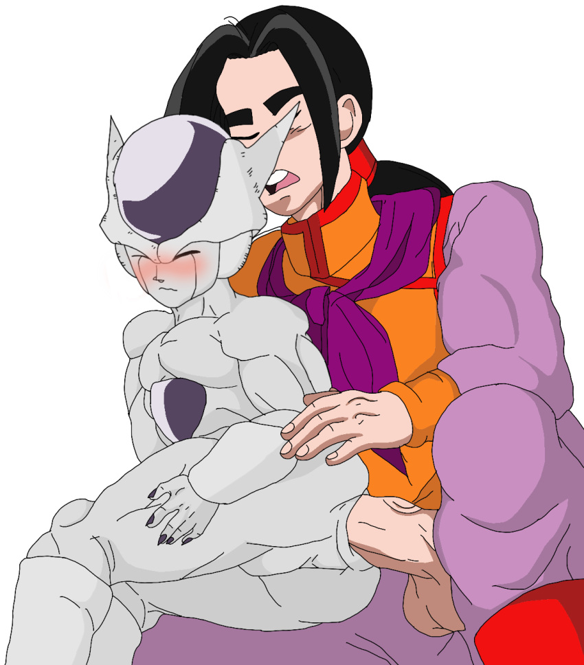 2boys blush chichi clothed_male_nude_male clothing dragon_ball dragon_ball_z frieza_race gay male/male male_only oc original_character rule_63 rule_63