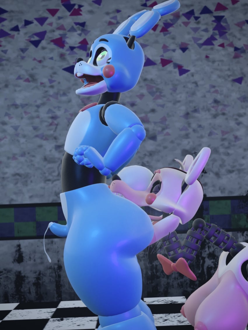 3d anal animatronic anthro blender_(software) blue_body bow_tie breasts duo ejaculation female five_nights_at_freddy's five_nights_at_freddy's_2 freckles genitals hi_res machine male male/female male_focus male_penetrated mangle_(fnaf) oral penis rimming robot scottgames sex small_penis sneakyphox surprised_face tongue toy_bonnie_(fnaf) video_games white_body