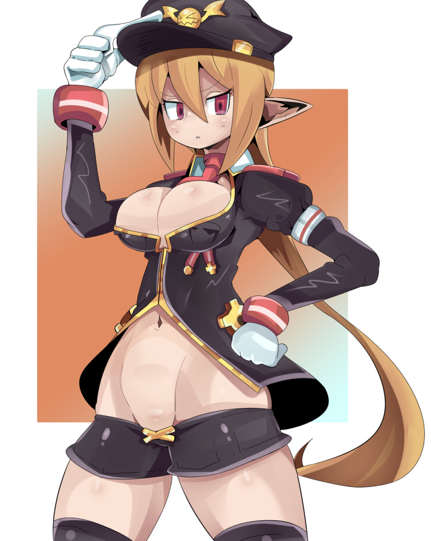 barely_clothed breasts disgaea disgaea_3 dorago_dorago large_breasts midriff nippon_ichi_software salvatore skimpy_clothes