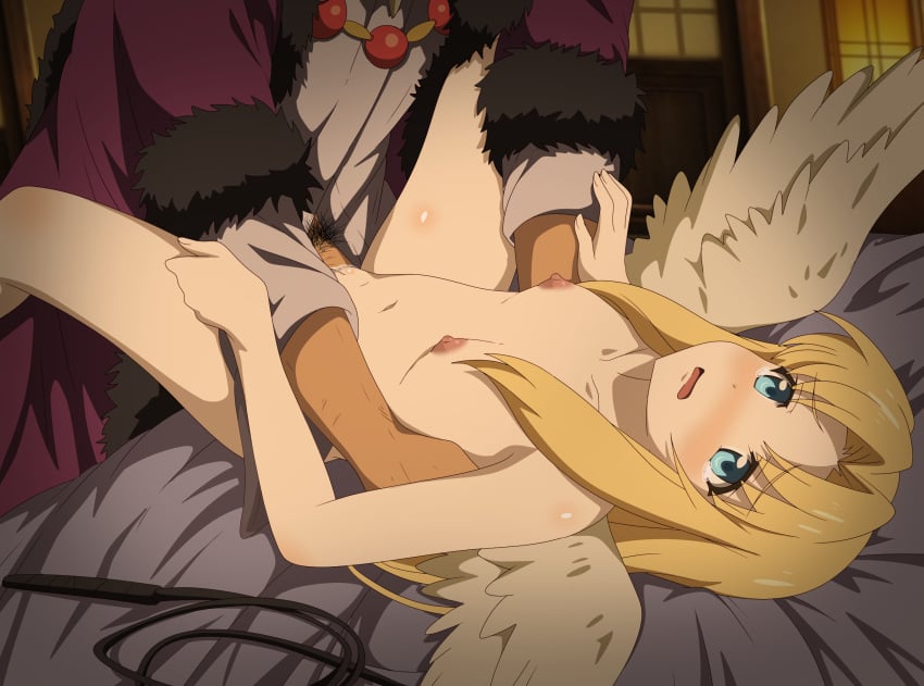 1boy 1girls breasts clothed_male_nude_female clothed_sex eufoniuz filo on_bed rape sex small_breasts smaller_female tate_no_yuusha_no_nariagari tears the_rising_of_the_shield_hero