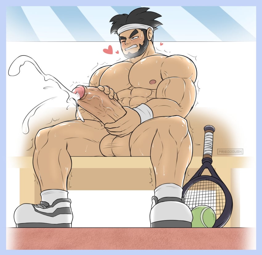 abs ahegao bíceps balls bandana bara bench big_balls big_breasts big_penis black_beard black_hair boner brown_eyes buff cum cumming ear erection facial_hair frieddough gay glistening_skin harry_(mario_tennis) headband heart looking_at_penis male male_masturbation male_only mario_(series) mario_tennis mario_tennis:_power_tour masturbation muscle muscled muscles muscular_male naked naked_footwear naked_shoes naked_with_shoes_on nintendo nude pecs penis racket shaking shaking_legs shaking_penis shoes shoes_only sitting socks solo solo_male sweat tennis_ball tennis_racket thighs uncensored veiny veiny_penis white_shoes wristband