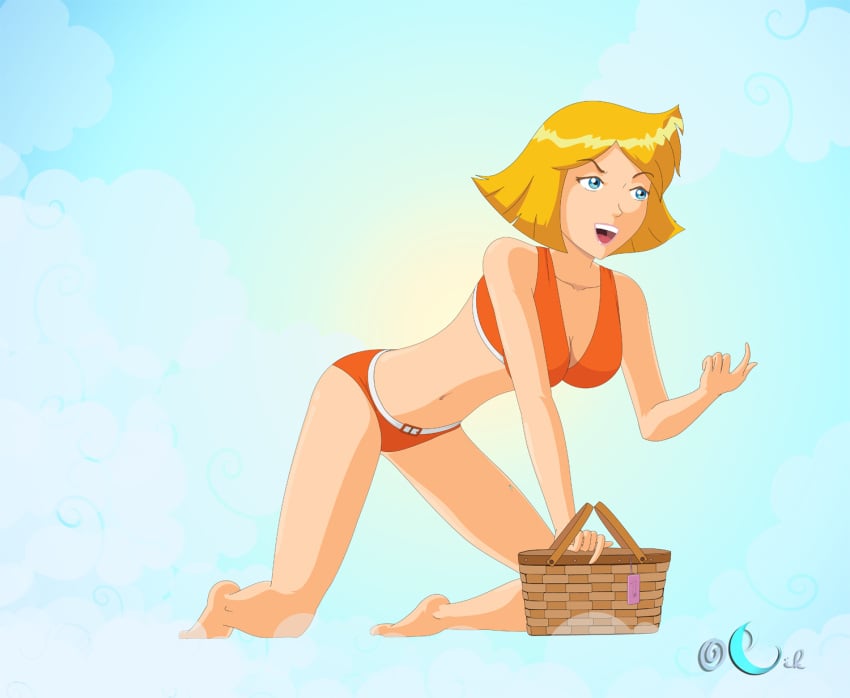 1girls bikini blonde_hair blue_eyes clover_(totally_spies) ewing female female_only human ocik solo totally_spies yoocik