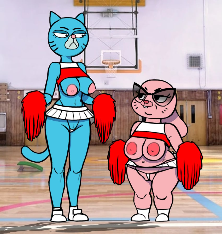 bunny_girl casual_nudity catgirl cheerleader cheerleader_uniform colored edited gilf joanna_watterson mary_senicourt mature_female randomcartoon2 redout the_amazing_world_of_gumball