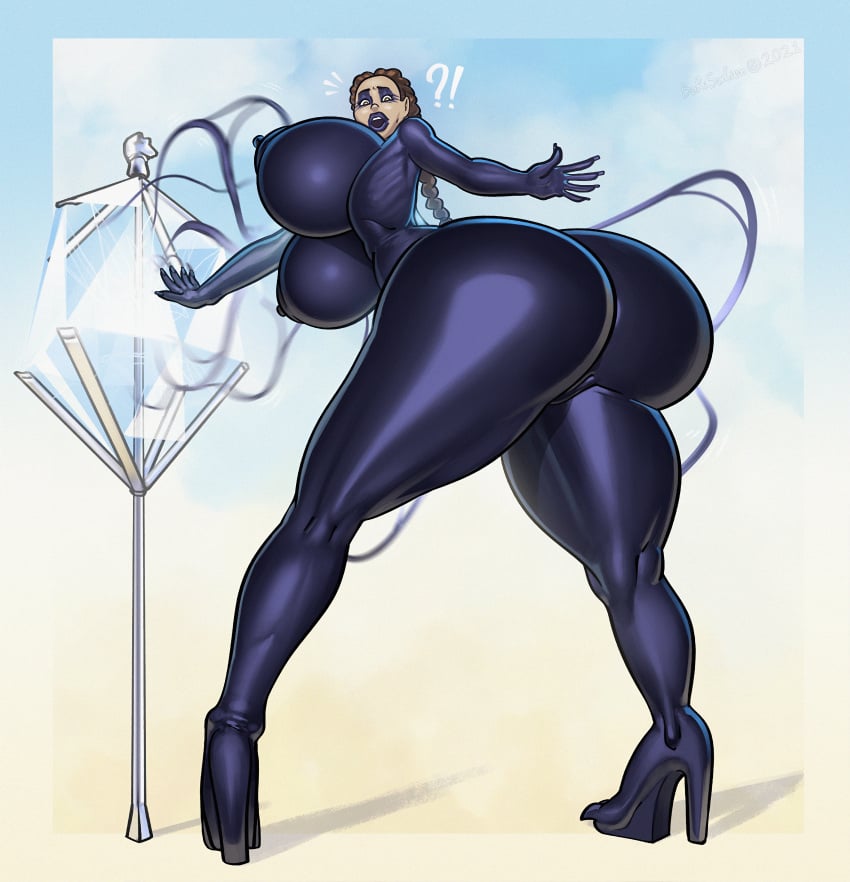 2d ?! apex_legends ass ass_expansion big_ass big_breasts big_nipples blush blush_lines borisalien bottom_heavy breast_expansion bubble_butt bursting_breasts bursting_butt bursting_clothes dat_ass gigantic_ass growth high_heels hourglass_expansion huge_ass huge_breasts human human_only loba loba_(apex_legends) loba_andrade massive_ass massive_breasts massive_thighs nipple_bulge nipples simple_background skin_tight skin_tight_suit thick thick_ass thick_hips thick_legs thick_thighs thigh_expansion tight_clothes tight_clothing tight_fit tight_pants tights transformation