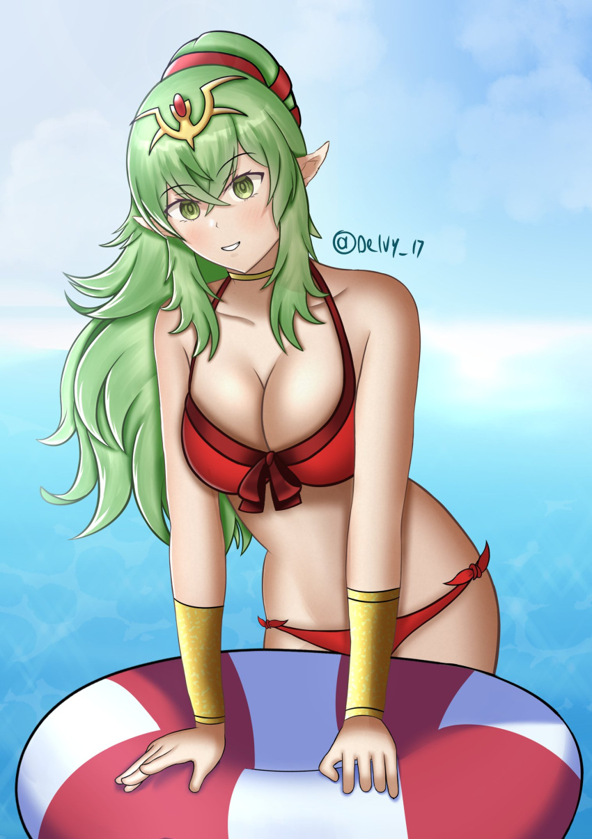 alternate_costume bikini breasts delvy_17 female female_only fire_emblem fire_emblem_awakening fire_emblem_heroes nintendo official_alternate_costume red_bikini red_swimsuit solo swimsuit tiki_(adult)_(fire_emblem) tiki_(adult)_(summer)_(fire_emblem) tiki_(fire_emblem)