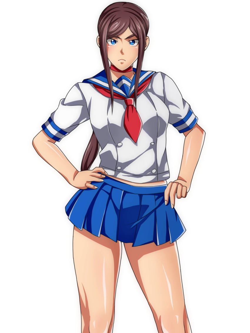 kamiyama_reika minamikumo miniskirt school_uniform schoolgirl skirt