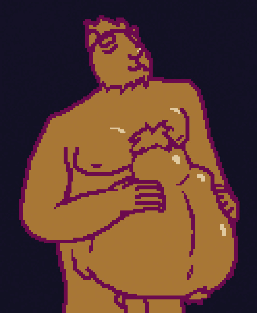 animated anthro anthro_pred balls belly big_belly bodily_fluids bodily_noises brown_body burping capybara caviid digestion digital_media_(artwork) fatal_vore fully_inside fur genitals hair hi_res male male_pred mammal navel night nipples nude open_mouth oral_vore overweight overweight_male pecs penis pixel_(artwork) pixel_animation rodent rumbling_stomach same_size_vore saranhe short_hair simple_background size_difference smile solo sound_effects stomach_bulge tongue vitya vore