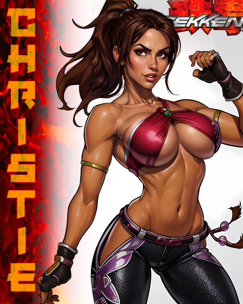 ai_generated athletic_female big_breasts brazilian brazilian_female breasts christie_monteiro female_abs fit_female inner_sideboob namco nerdddemon tekken tekken_5 tekken_5_dark_resurrection underboob