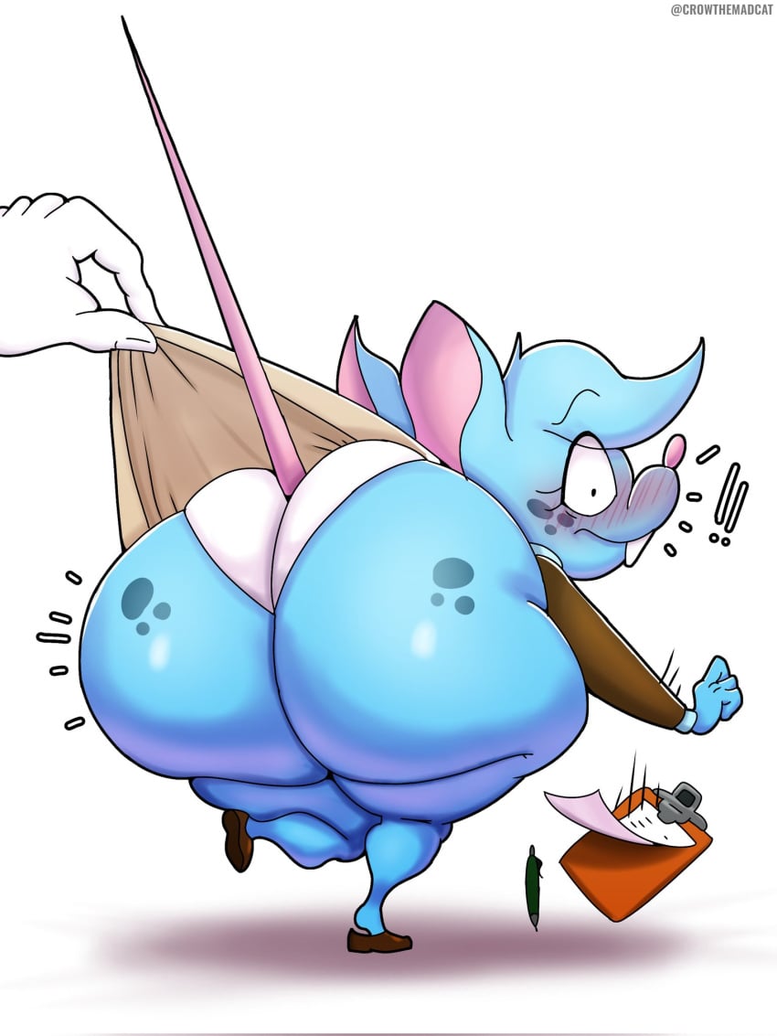 big_ass big_butt blue_body bottom_heavy curvy fat fat_ass female furry huge_ass huge_butt large_ass lifting_skirt mia_mouse mouse round_ass sexual_harassment skirt skirt_lift thedeathcrow05 thick thick_ass thick_thighs wide_hips