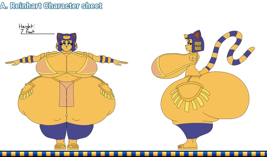 ankha_reinhart_(user3345) big_ass big_breasts breasts bubble_butt huge_ass thick_thighs user3345 wide_hips