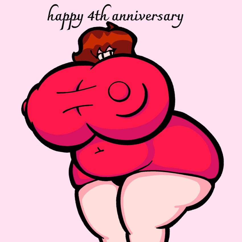 anniversary big_breasts big_butt big_thighs breast_expansion fnf friday_night_funkin gf girlfriend_(friday_night_funkin) huge_ass huge_breasts huge_butt huge_thighs hyper hyper_ass hyper_breasts hyper_butt hyper_thighs massive_ass massive_breasts massive_butt massive_thighs nipples_outline plumkinplumchime red_dress visible_nipples